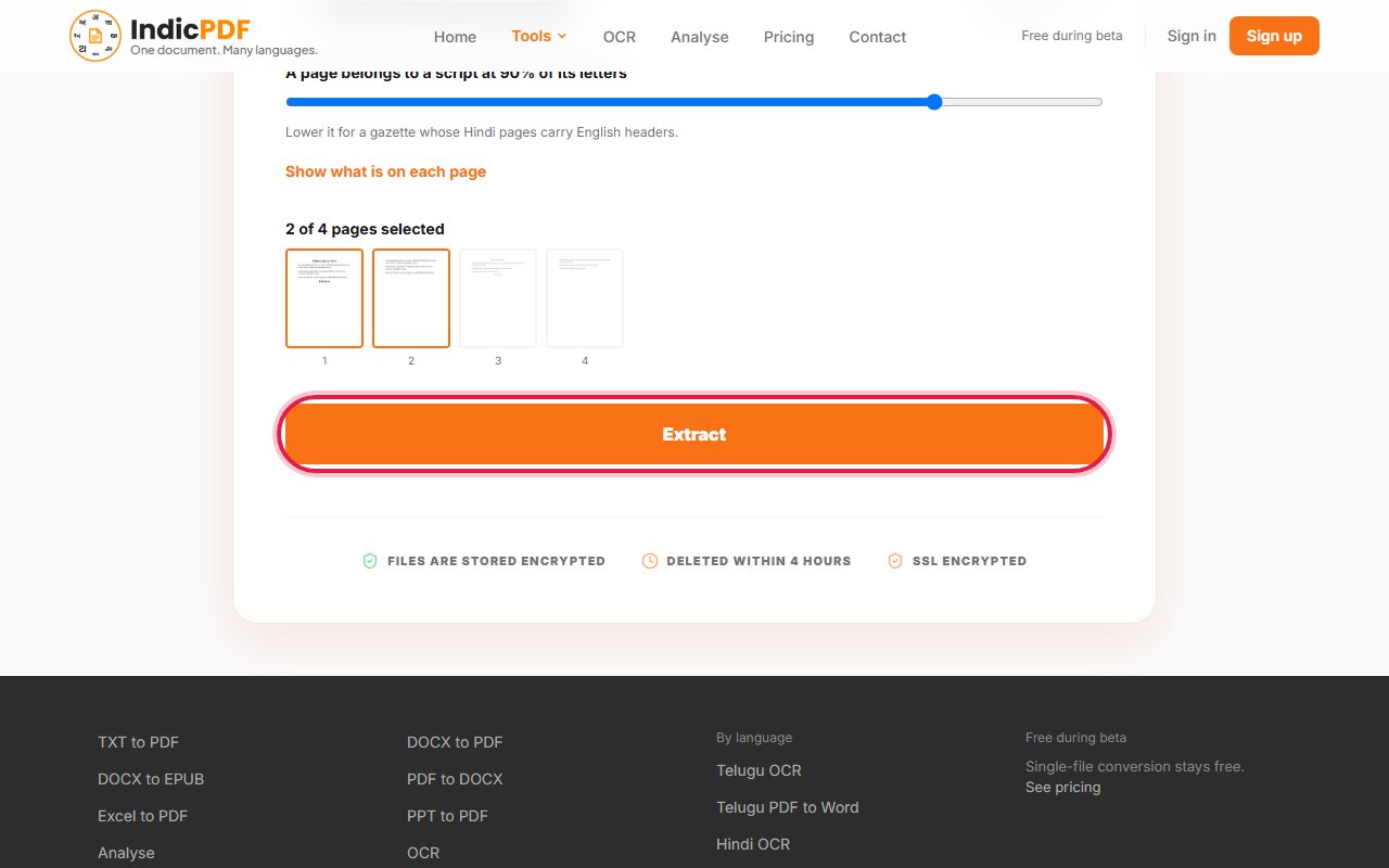 Step 5: Click Extract.